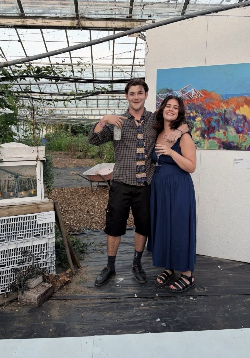 James and Alisha on opening night of the first Greenhouse Art Collective exhibition